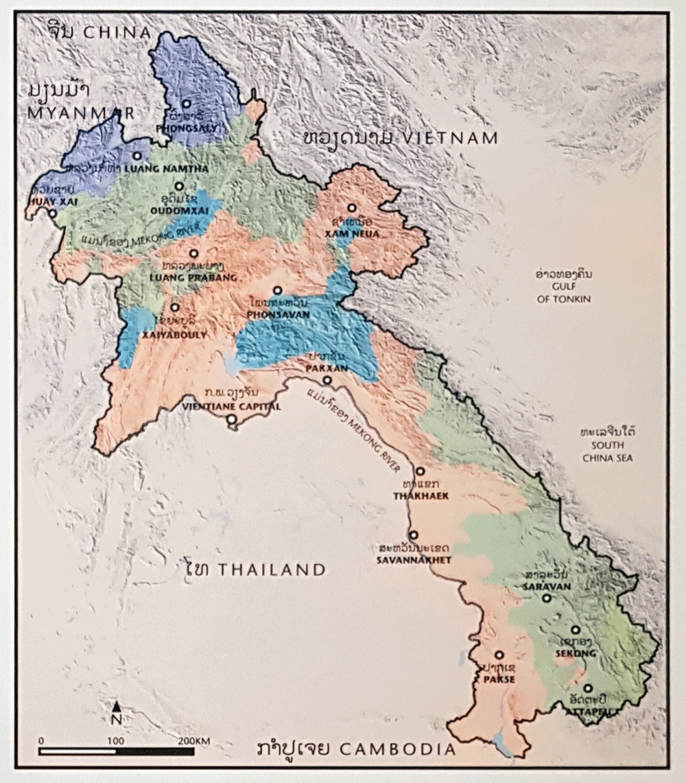 Carte du Laos